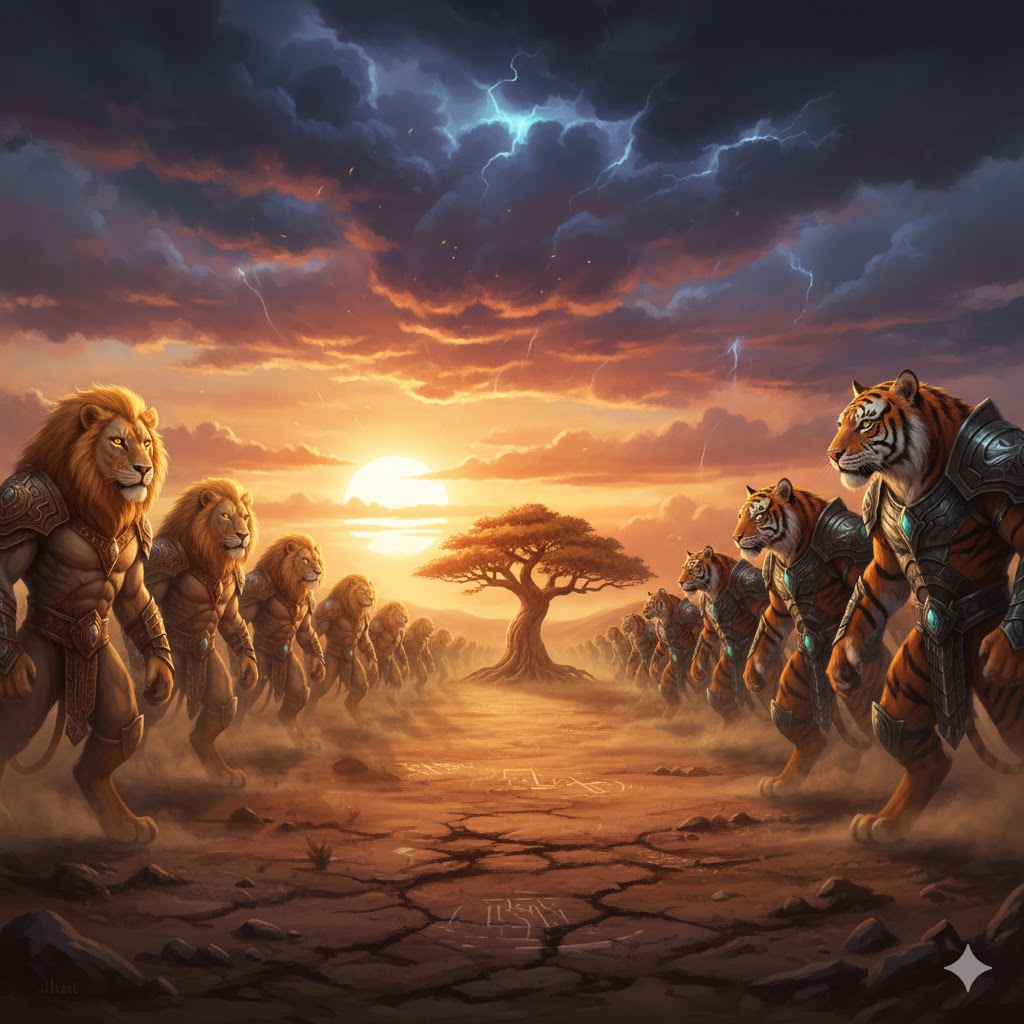 Lion vs Tiger Clan Battle